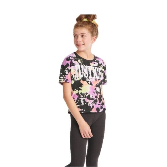 Justice Girls Short Sleeve Tie Dye Tee T-Shirts 2-Pack Size M 10 - Picture 4 of 7